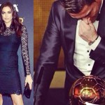 Irina Shayk PalloneDOro abito Dolce e Gabbana scarpe YvesSaintLaurent