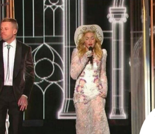 Madonna Grammy Awards 2014 abito Francesco Scognamiglio