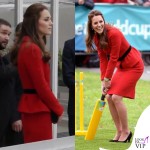 Kate Middleton completo Luisa Spagnoli clutch Mulberry orologio Cartier orecchini Annoushka