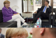 Angela Merkel Matteo Renzi Bruxelles