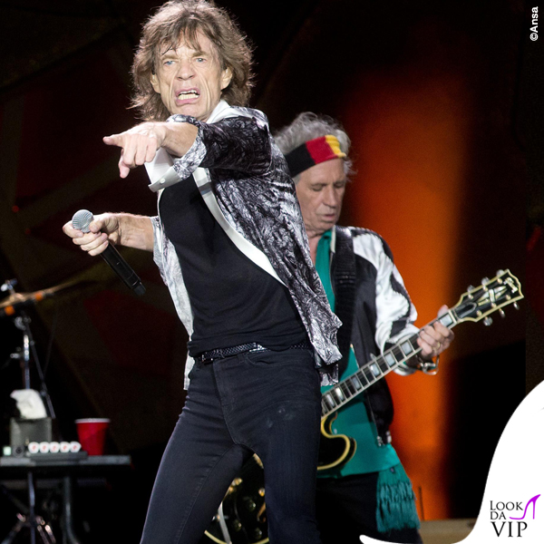 Concerto Rolling Stones Roma Mick Jagger Keith Richards giubbotto YSL 2