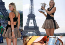 Maria Sharapova Roland Garros abito Jay Ahr scarpe Louboutin total Nike