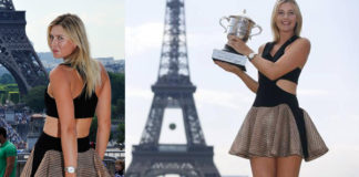 Maria Sharapova Roland Garros abito Jay Ahr scarpe Louboutin total Nike