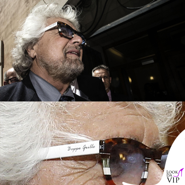 Beppe Grillo alla Camera coi suoi occhiali firmati Beppe Grillo