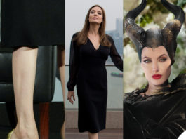 Angelina Jolie Maleficent scarpe Christian Louboutin