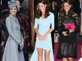 Kate Middleton abito Alexander McQueen abito Jenny Packham abito Temperley London