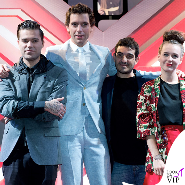 X-Factor Diluvio Mika abito Walter Van Beirendonck scarpe Louboutin Mario Emma
