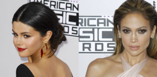 AMA14 Selena Gomez abito Giorgio Armani Privè Jennifer Lopez abito Reem Acra
