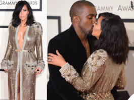 Grammy Awards Kanye West Kim Kardashian abito Jean Paul Gaultier sandali Tom Ford