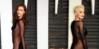 Oscar 2015 Vanity Fair party Irina Shayk abito Atelier Versace Rita Ora abito Donna Karan 2