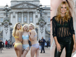 Heidi Klum Londra Buckingham Palace lingerie Heidi Klum Intimates