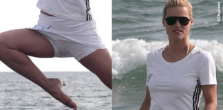 Michelle Hunziker Forte dei Marmi tshirt Adidas gonnellino Babolat