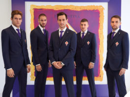 AC Fiorentina Marcos Alonso, Mario Suarez, Nikola Kalinic, Jakub Blaszczykowsky, Milan Badel abiti L.B.M 1911