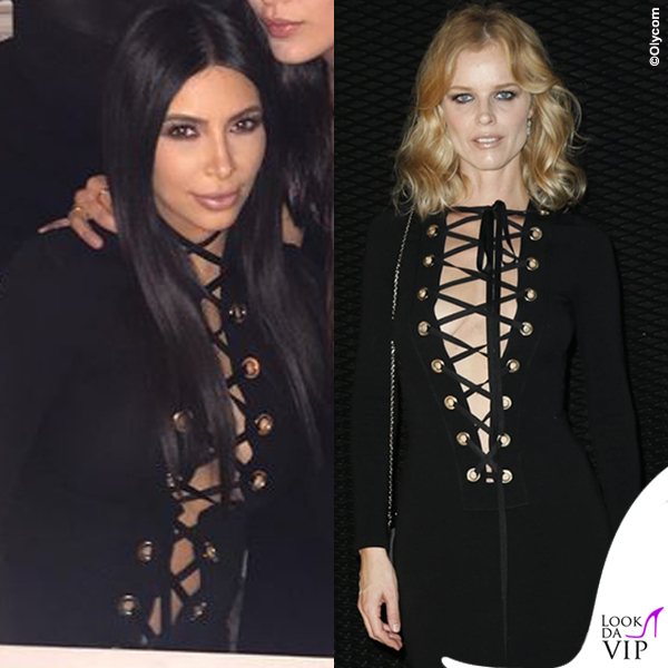 Kim Kardashian Eva Herzigova abito Givenchy