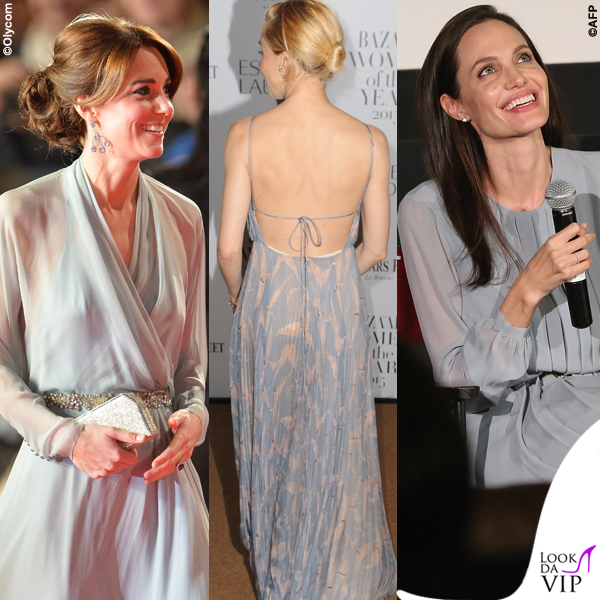 Kate Middleton Sienna Miller Angelina Jolie abiti Jenny Packham Valentino e Luisa Beccaria