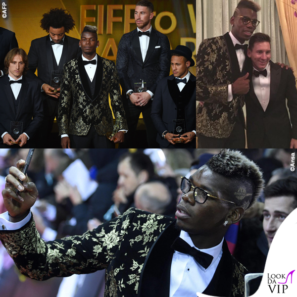 Pallone d'Oro Lionel Messi Pogba giacca Dolce & Gabbana