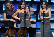 People's Choice Awards Leslie Mann Dakota Johnson abito Armani Privé
