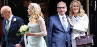 nozze Rupert Murdoch Jerry Hall abito Vivienne Westwood ballerine Roger Vivier