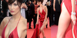 Bella Hadid Cannes 2016 abito Alexandre Vauthier gioielli De Grisogono sandali Giuseppe Zanotti Design
