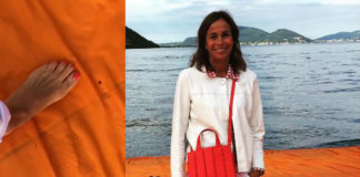 Cristina Parodi passerella di Christo borsa Whitney Bag Max Mara giacca Pinko