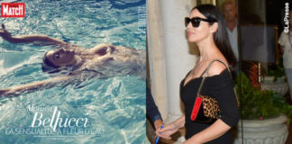 Monica Bellucci Venezia abito Dolce & Gabbana sandali borsa Christian Louboutin