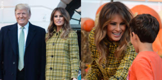 Melania Trump Halloween cappotto Bottega Veneta