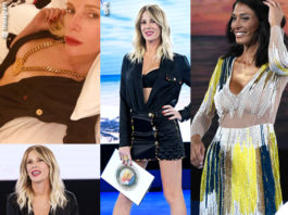 Alessia Marcuzzi Isola settima puntata outfit Versace Giorgia Venturini abito Elisabetta Franchi_