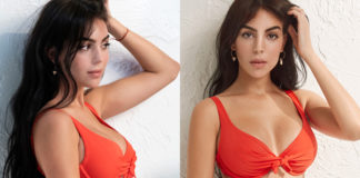 Georgina Rodriguez testimonial Yamamay bikini rosso Essential 2