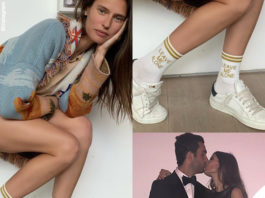 Bianca Balti giacca Alanui calze High Heel Jungle Socks sneakers Hide and Jack 6