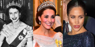 Meghan Markle Kate Middleton gioielli regina Elisabetta