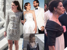 matrimonio Charlotte Casiraghi e Dimitri Rassam abito Saint Laurent e Chanel collana Cartier