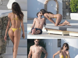 Mykonos 2019 Kevin Trapp Izabel Goulart bikini giallo Lenny Niemeyer 1