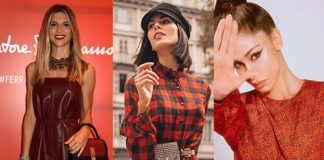 Nicoletta Romanoff, Rocio Munoz Morales, Belen Rodriguez, Federica Panicucci con abiti rossi