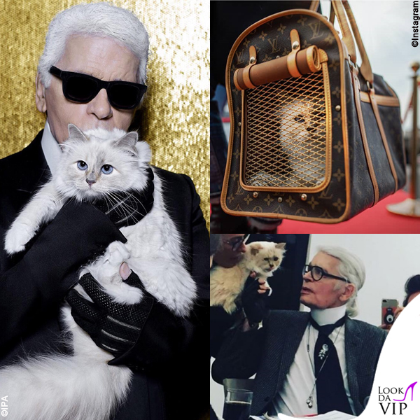 Karl Lagerfeld con la sua gatta Choupette