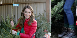 Kate Middleton sceglie l'albero di Natale con il piumino Perfect Moment, il maglione Really Wild e gli scarponcini Berghaus