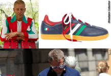 Lapo Elkann per Vestiaire Collective mette in vendita la felpa Hydrogen le scarpe Adidas e il blazer tricolore