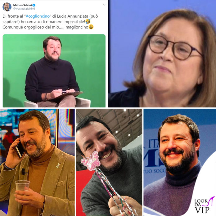 Matteo Salvini passione maglioncini collo alto