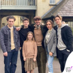 Victoria e David Beckham con la famiglia