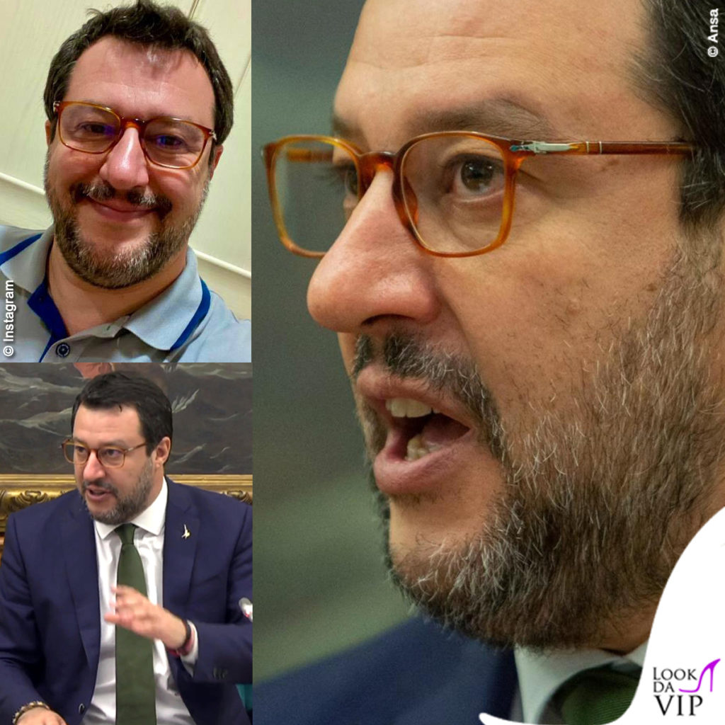 Matteo Salvini con una montatura Persol