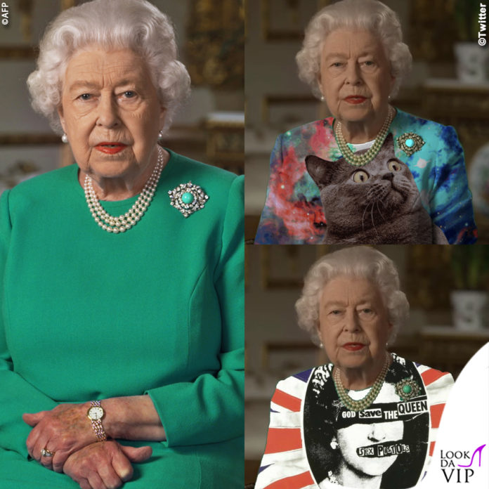 il vestito verde della regina elisabetta trasformato in mille varianti diverse