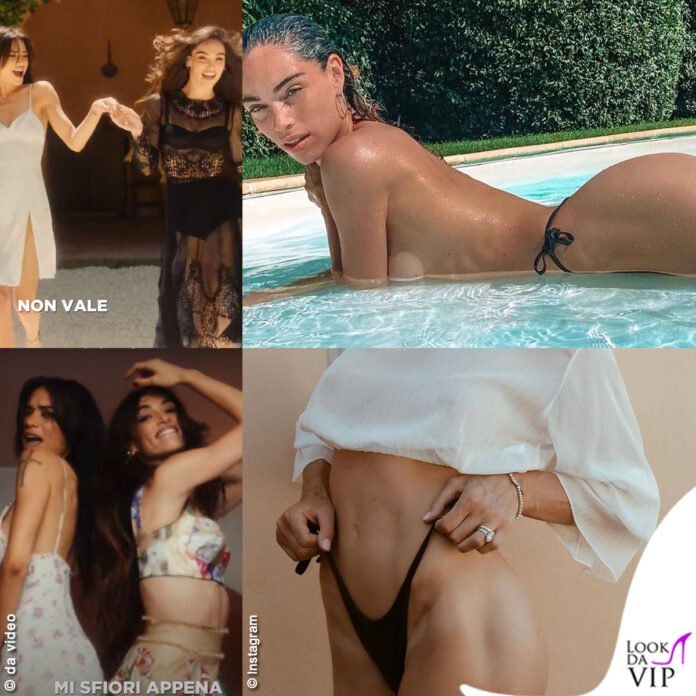 Elodie e Lorella Boccia nel video Ciclone, Dolce Gabbana, topless su Istagram