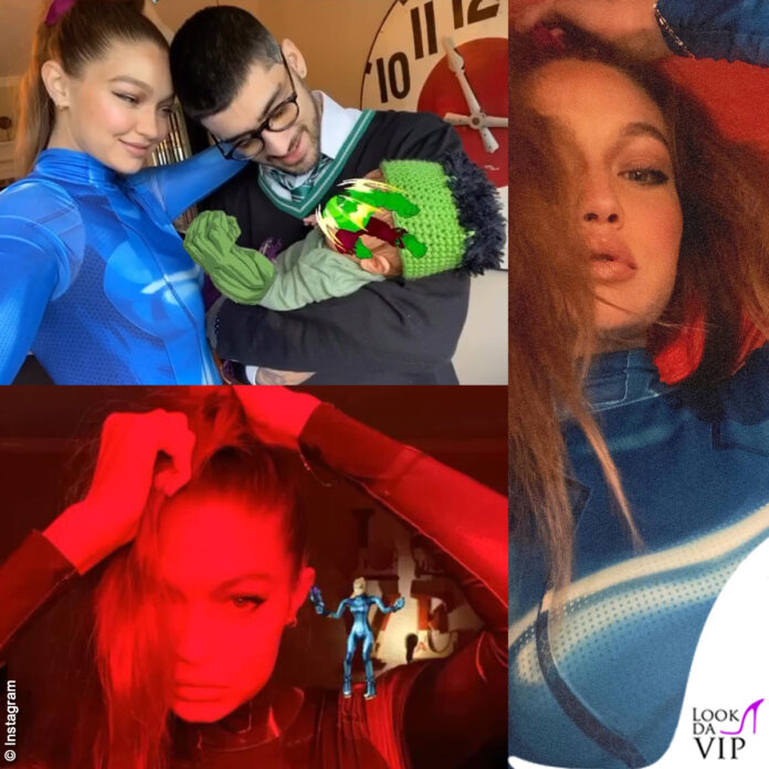 Gigi Hadid Samus Aran Zayn Malik Serpeverde primo selfie di famiglia ad Halloween