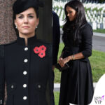 kate middleton e meghan markle si sfidano con il look per il remembrance sunday