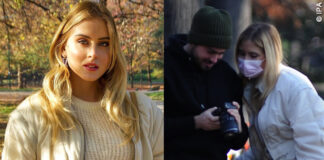 Luca Vezil e Valentina Ferragni al parco Indro Montanelli con borsa Chanel e pantaloni Isabel Marant per un post da influencer (Instagram)