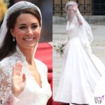 william e kate festeggiano dieci anni di matrimonio: i dettagli del look della sposa