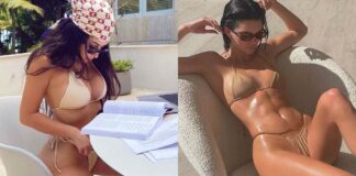 le sorelle kardashian passano la primavera nei micro bikini color carne