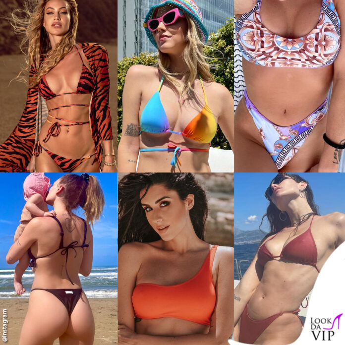 Tutte in bikini: Taylor Mega Chiara Ferragni Silvia Provvedi Giulia Provvedi Valentina Vignali Dayane Mello