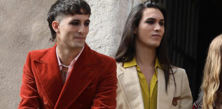 Maneskin Roma outfit Gucci Damiano nuovo haircut Ethan