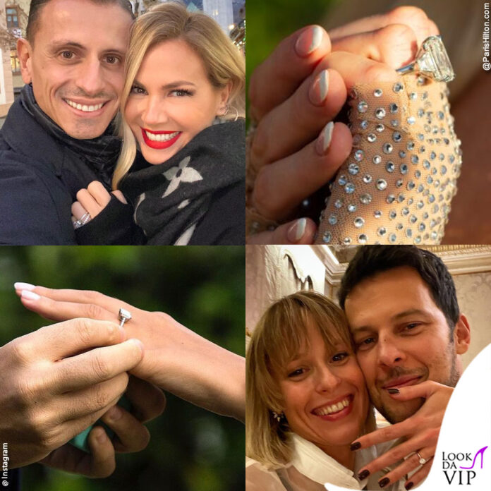 le star mostrano con gioia i loro preziosi anelli di fidanzamento