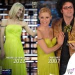 Michelle Hunziker abito lime Giorgio Armani Prive Michelle Impossible Sanremo07
